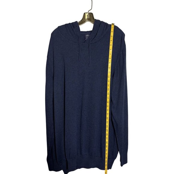 Charles River Apparel Mens Mystic Sweater Hoodie XXL Navy Heather 60% Cotton 40% - Picture 7 of 9